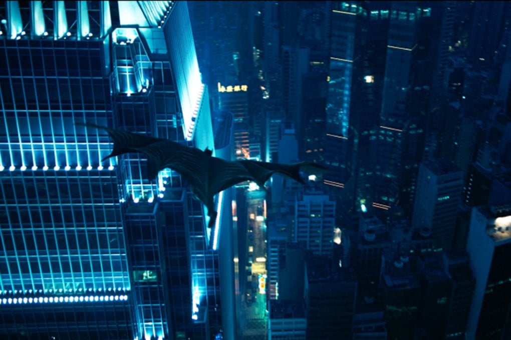 Batman swoops over Hong Kong’s Central district in a scene from The Dark Knight, which failed to impress China despite its makers’ intentions. Photo: Warner Brothers