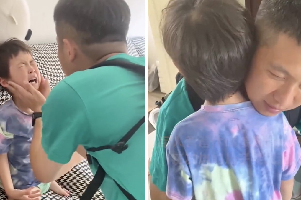 A little boy who threw a tantrum at his soldier father being recalled to his post before maturely accepting his father’s sense of duty has delighted millions on social media. Photo: Handout