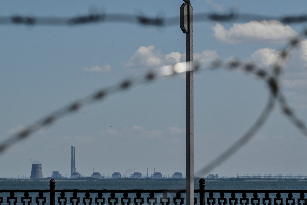 The Zaporizhzhia nuclear power plant, as seen from an embankment of the Dnipro river in the town of Nikopol, Ukraine. Photo: Reuters