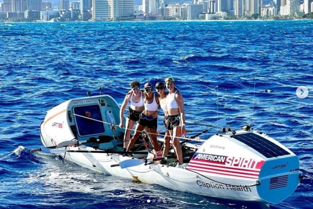 The team enjoy a final moment alone together on the boat before reaching land. Photo: @lat35racing
