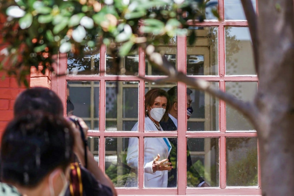 Nancy Pelosi pictured on a tour of the Taiwanese legislature. Photo: Bloomberg