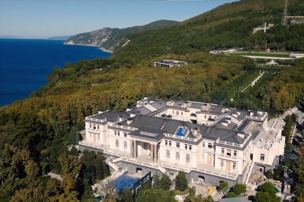 The lavish Black Sea property dubbed ‘Putin’s palace’ by opponents of the Russian president. Photo: Alexei Navalny via YouTube