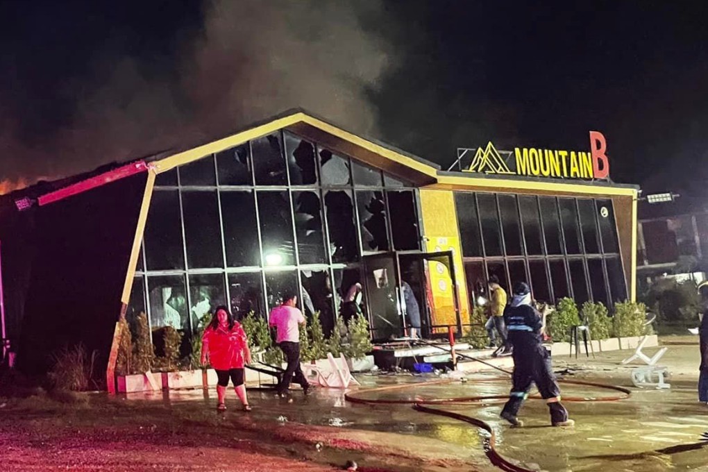 The aftermath of the deadly fire at the Mountain B nightspot in Sattahip district of Chonburi province, Thailand. Photo: Sawang Rojanathammasathan Rescue Foundation