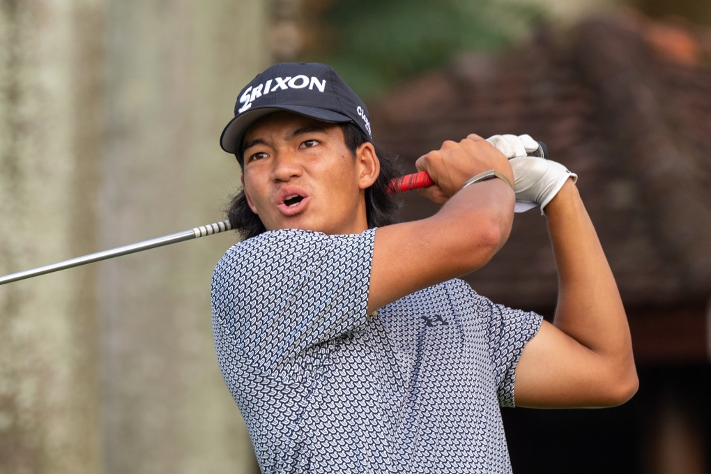 Taichi Kho of Hong Kong plays a shot at the Mandiri Indonesia Open. Photos: Graham Uden/Asian Tour