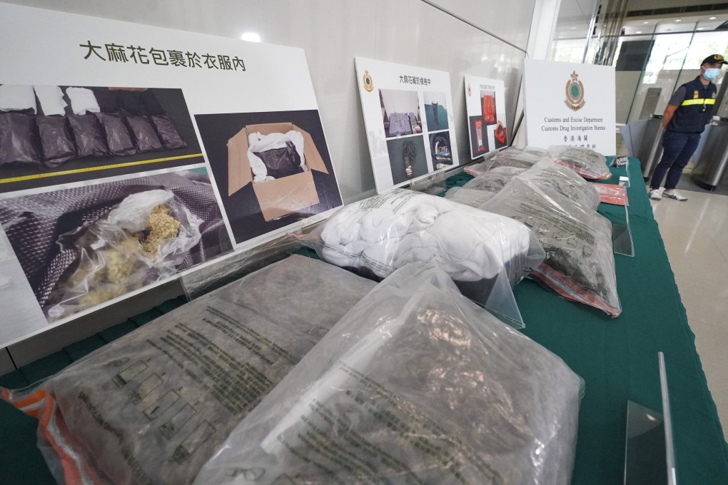 Cannabis-related cases between June and July at the Hong Kong International Airport surged to 35 from the 11 reported in the same period last year. Photo: Felix Wong