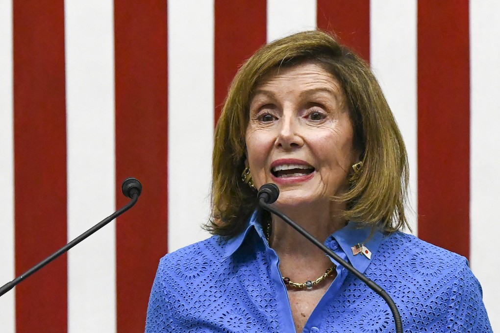 US House Speaker Nancy Pelosi attends a press conference at the US Embassy in Tokyo on Friday, August 5, 2022, at the end of her Asian tour, which included a visit to Taiwan. Photo: AFP