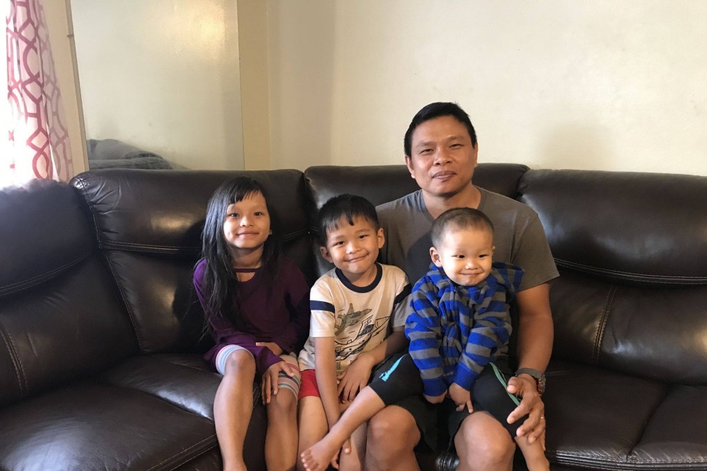Bawi Cung with his children at his home in Texas. File photo: Bawi Cung via AP