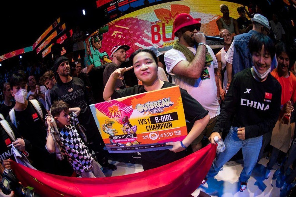 Liu Qingyi, 16-year-old from Central China’s Henan Province, won the global breakdance tournament Outbreak Europe. Photo: Outbreak Europe