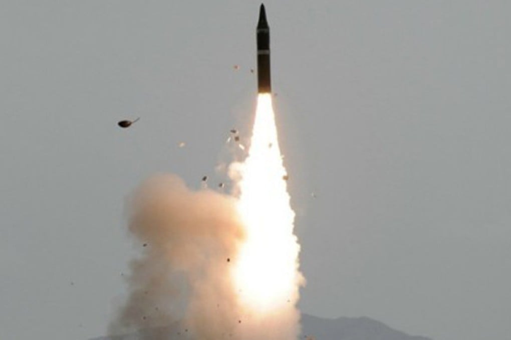 An earlier PLA missile launch. The rocket force fired ballistic missiles into waters to the north, south and east of Taiwan last week. Photo: Handout