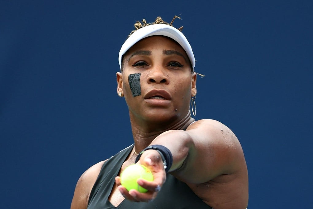 Serena Williams serves against Nuria Parrizas Diaz of Spain during the National Bank Open at Sobeys Stadium in Toronto on Monday. Photo: AFP