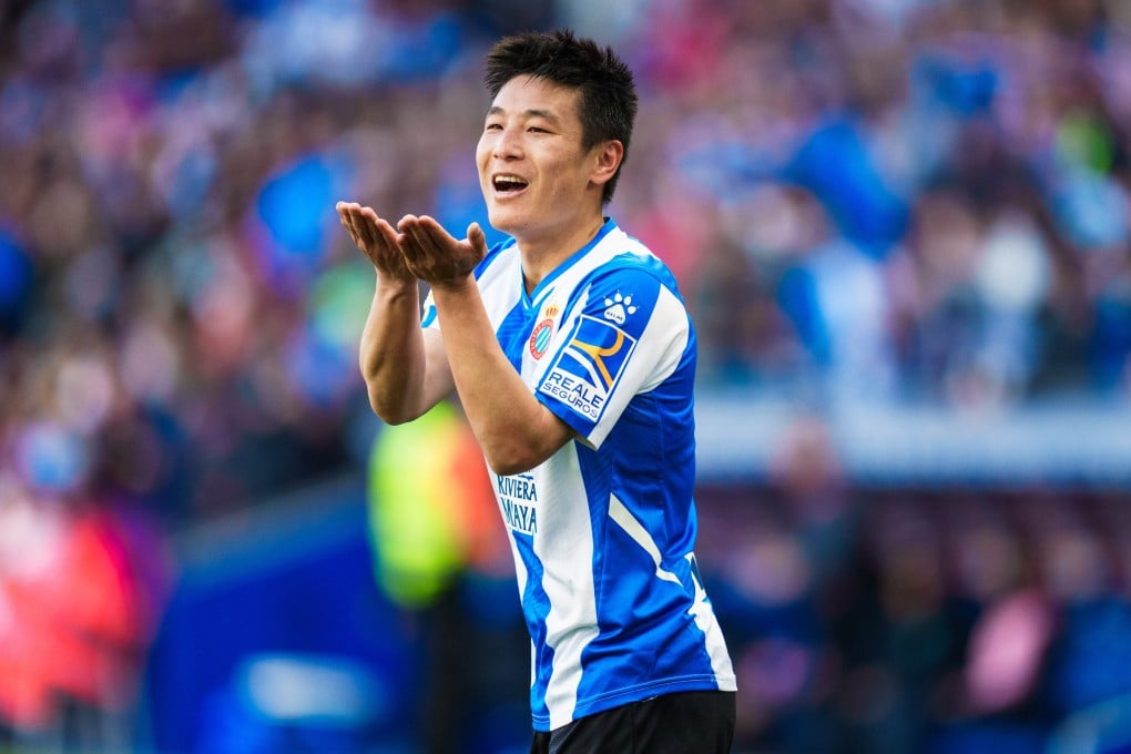 Wu Lei is heading back to Shanghai Port after three years in Spain. Photo: Xinhua