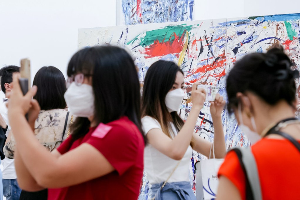 Visitors take photos at the sixth edition of Gallery Weekend Beijing, held from June 28-July 3, after the Chinese capital’s major art districts were closed for most of May. The event presented nearly 40 exhibitions and was attended by over 120,000 physical visitors. Photo: Gallery Weekend Beijing