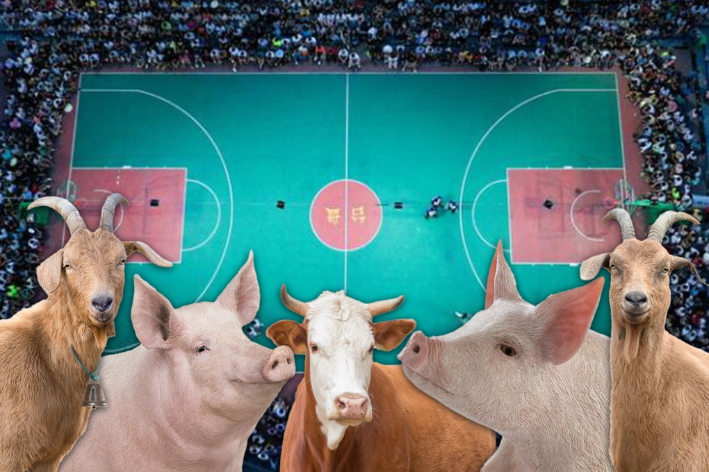 The atmosphere of a basketball competion in rural China is described as being like an NBA match filled with superstars. Photo: Handout