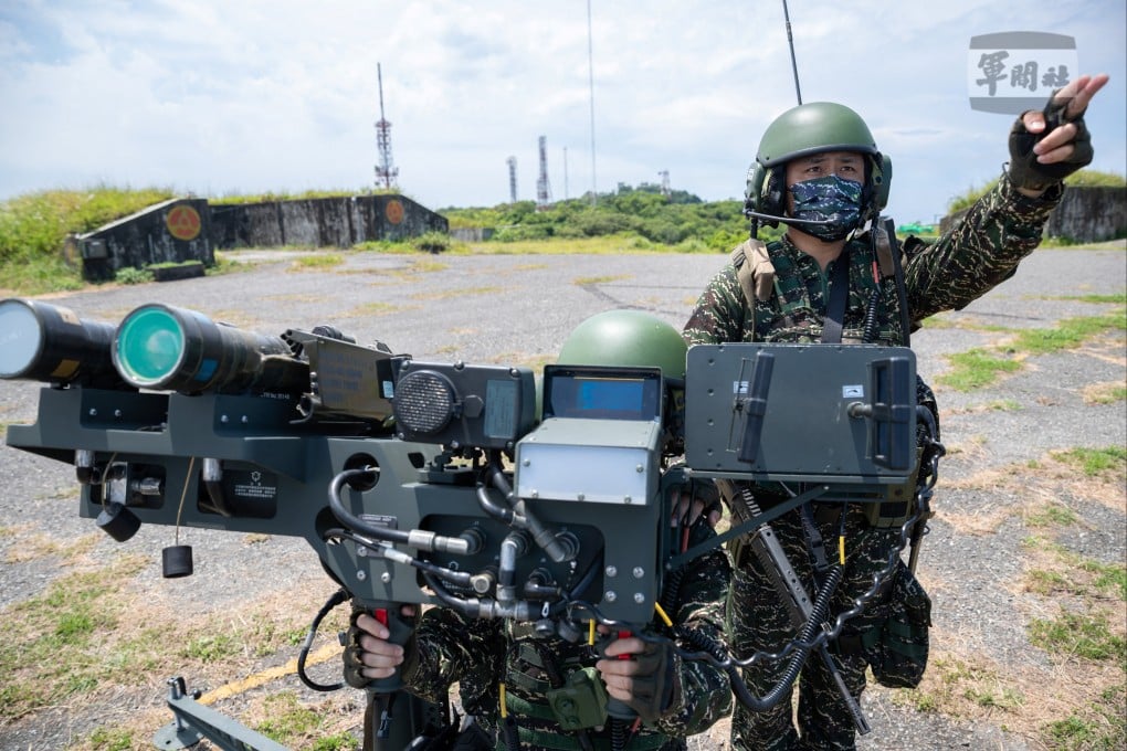A Taiwanese soldier takes part in a military drill at an undisclosed location in Taiwan on August 8, 2022. Photo: Taiwan Military News Agency