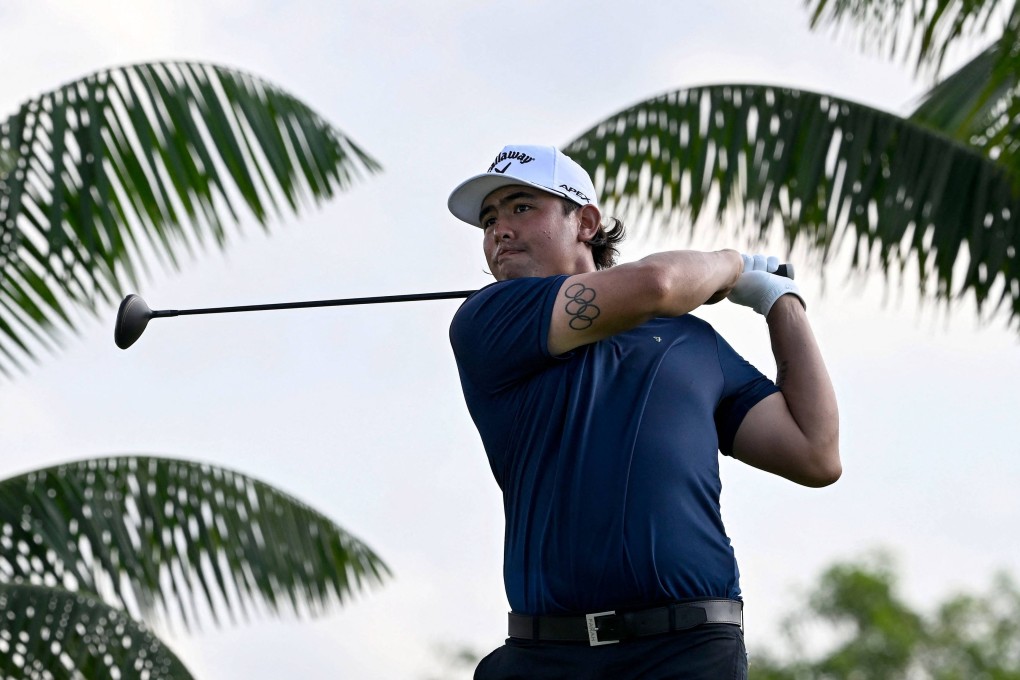 Gavin Green plays a shot during the second round of the International Series Singapore golf tournament. Photo: Asian Tour