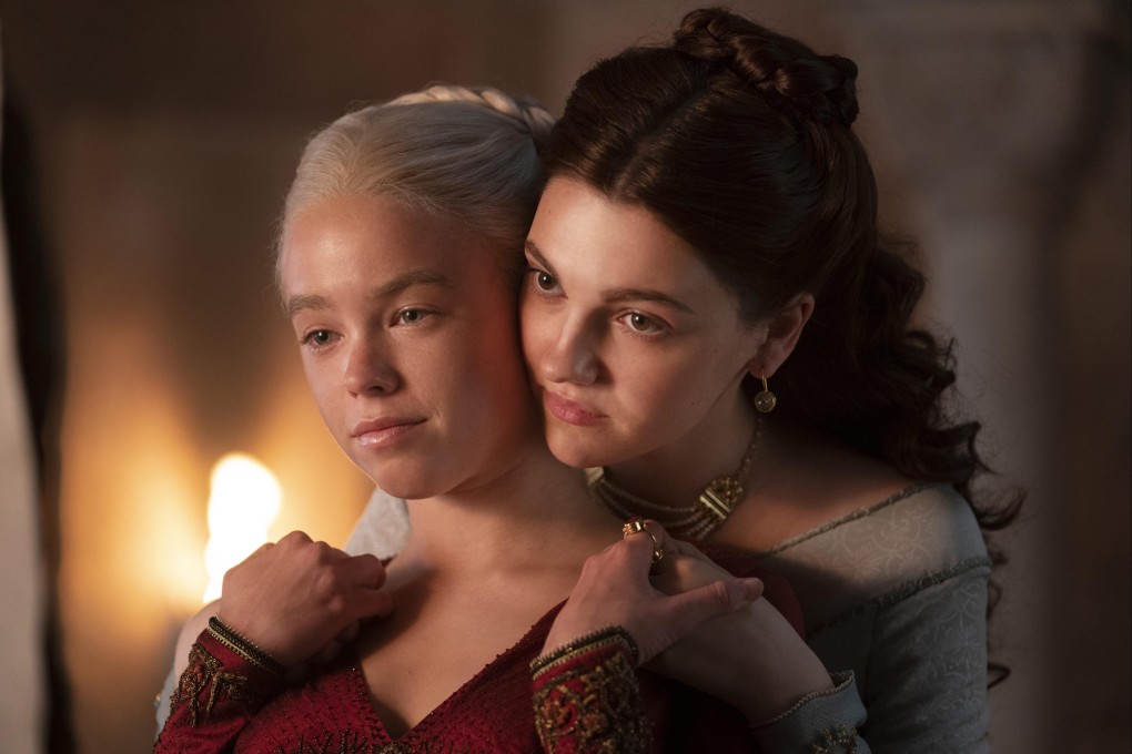 Milly Alcock (left) and Emily Carey in a still from HBO’s House of the Dragon, one of two fantasy spin-off series, the other being Amazon’s The Rings of Power. about to hit our screens.