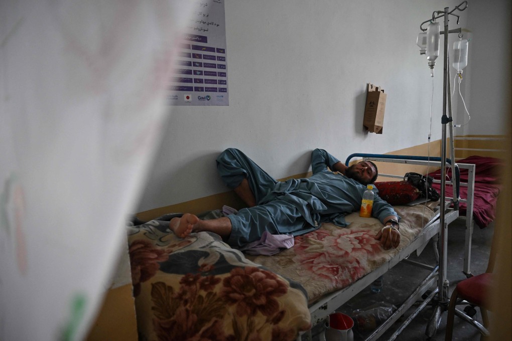 A patient rests in the cholera ward at the Musa Qala District Hospital in Helmand, Afghanistan. Photo: AFP