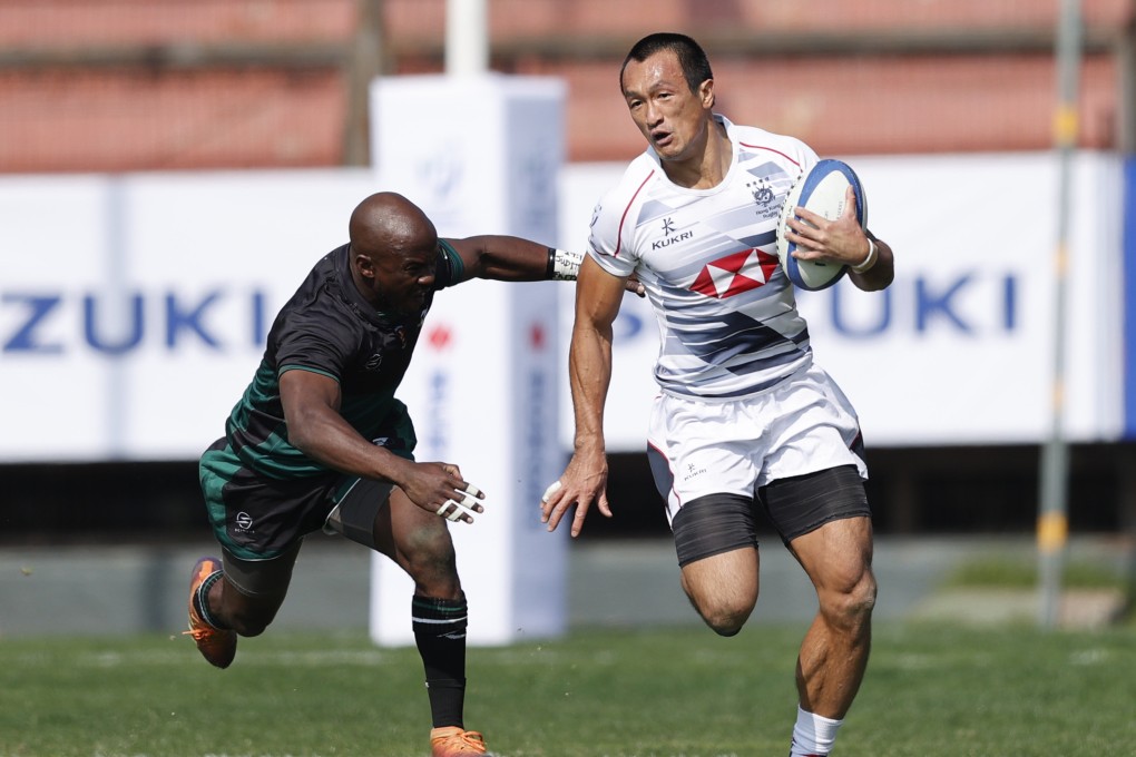 Hong Kong’s Salom Yiu Kam-shing on day one of the 2022 World Rugby Sevens Challenger Series. Photo: World Rugby