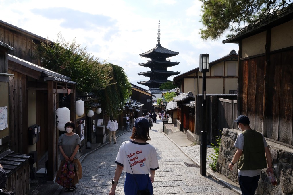 The five-storied pagoda in Kyoto. Japan currently permits a daily total of just 20,000 arrivals. Photo: Bloomberg