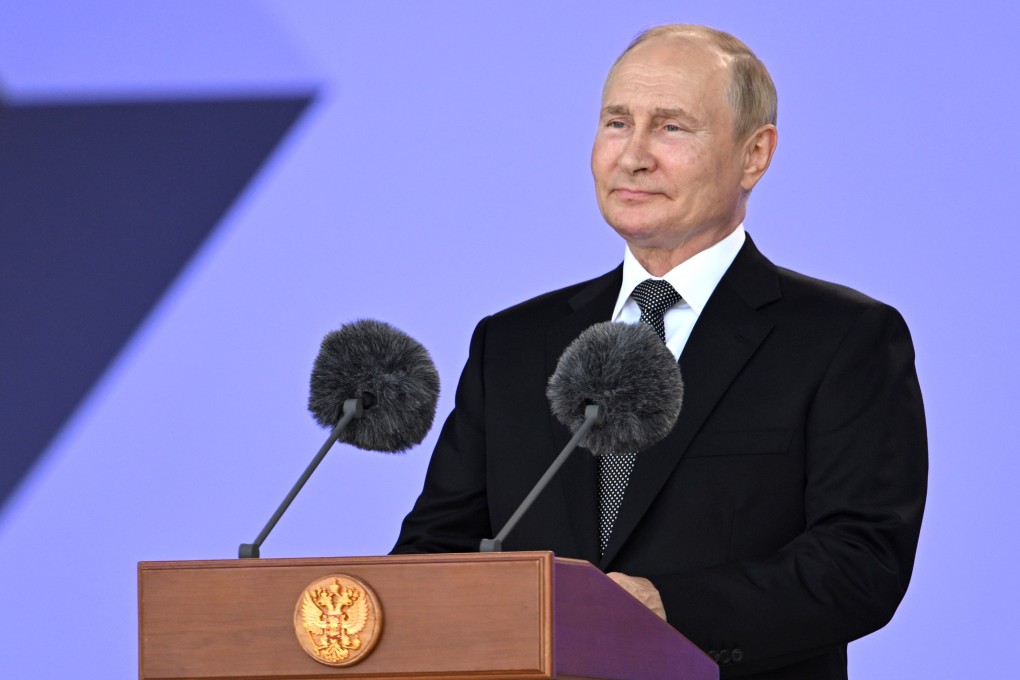 Russian President Vladimir Putin speaks at an event in Kubinka, Russia, on August 14. Photo: EPA-EFE/Kremlin Pool