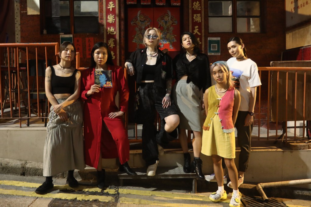 Hong Kong women independent musicians (from left): Rapper Luna is a Bep, singer-songwriter Reggie the Leaf, DJ Subez Yeti, electronic artist Xiaolin, singer-songwriter Moon Tang, and DJ Mengzy. Photo: Jonathan Wong