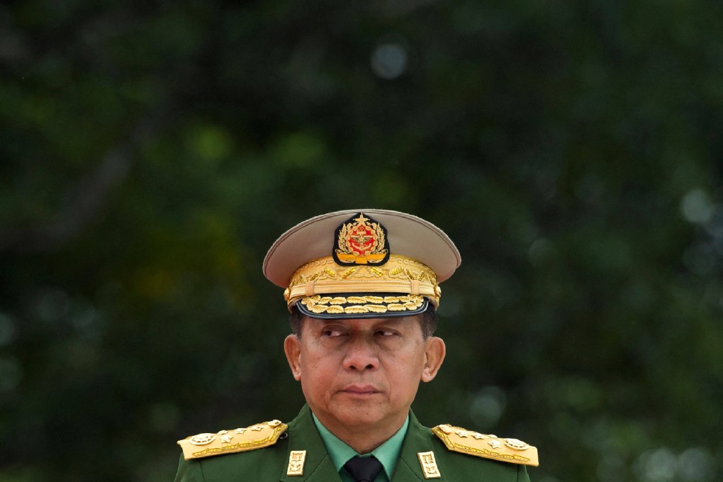Min Aung Hlaing, head of the military junta that overthrew Myanmar’s elected government last year. Photo: AFP