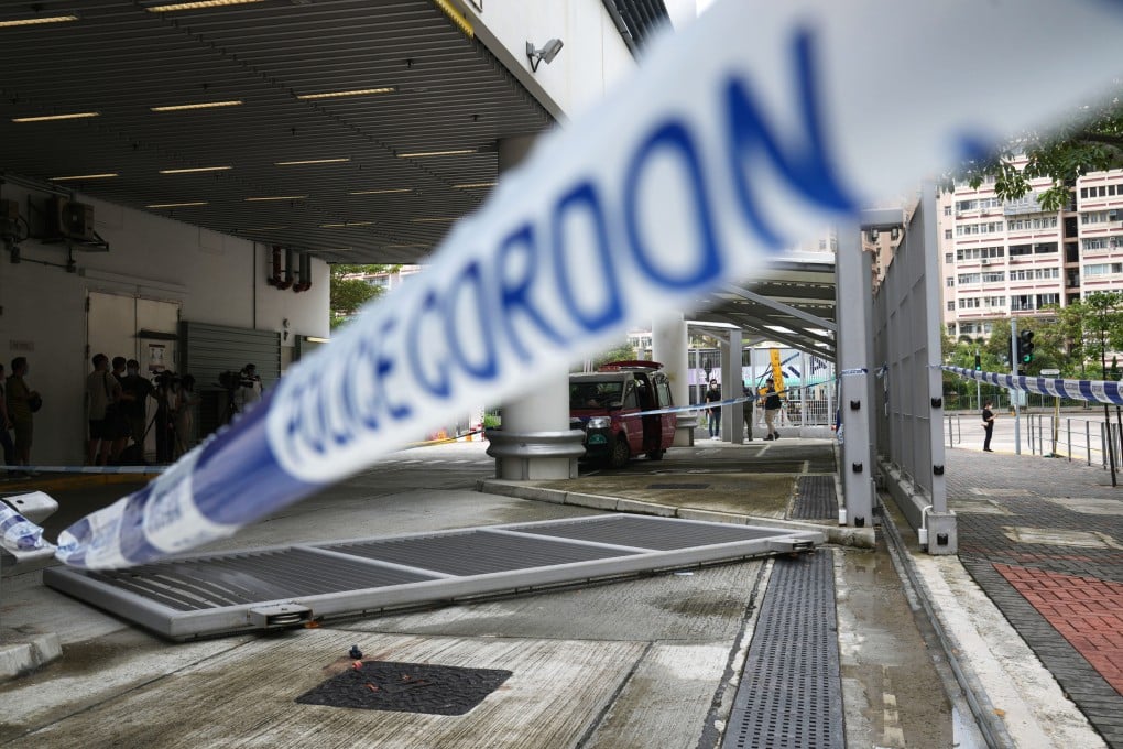 A collapsed metal gate at Yaumatei Maternal And Child Health Centre has sparked calls for inspections on similar structures citywide. Photo: Sam Tsang
