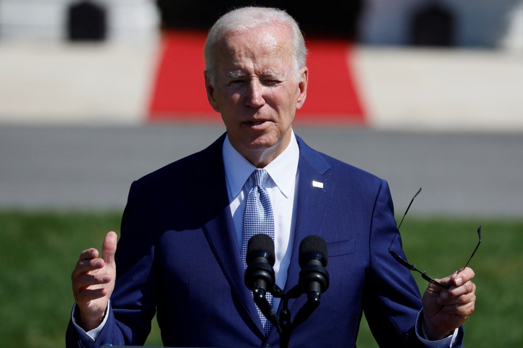 US President Joe Biden delivers remarks during a signing event for the Chips and Science Act on the South Lawn of the White House in Washington on August 9. Photo: Reuters