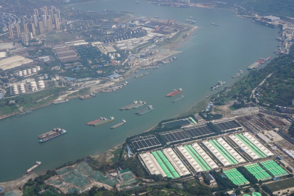 Cargo ships on the Yangtze River in Chongqing. The river basin is home to about a third of China’s population. Photo: Xinhua
