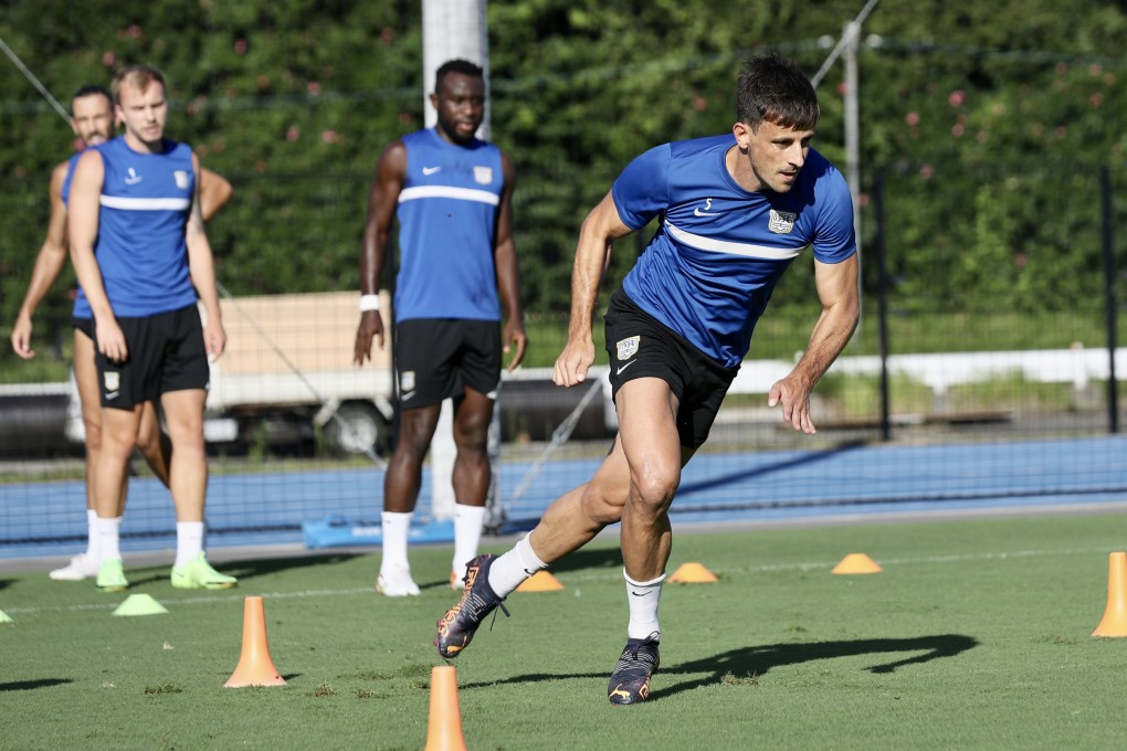 Helio put through his paces during a training session for Friday’s AFC Champions League match. Photo: Kitchee