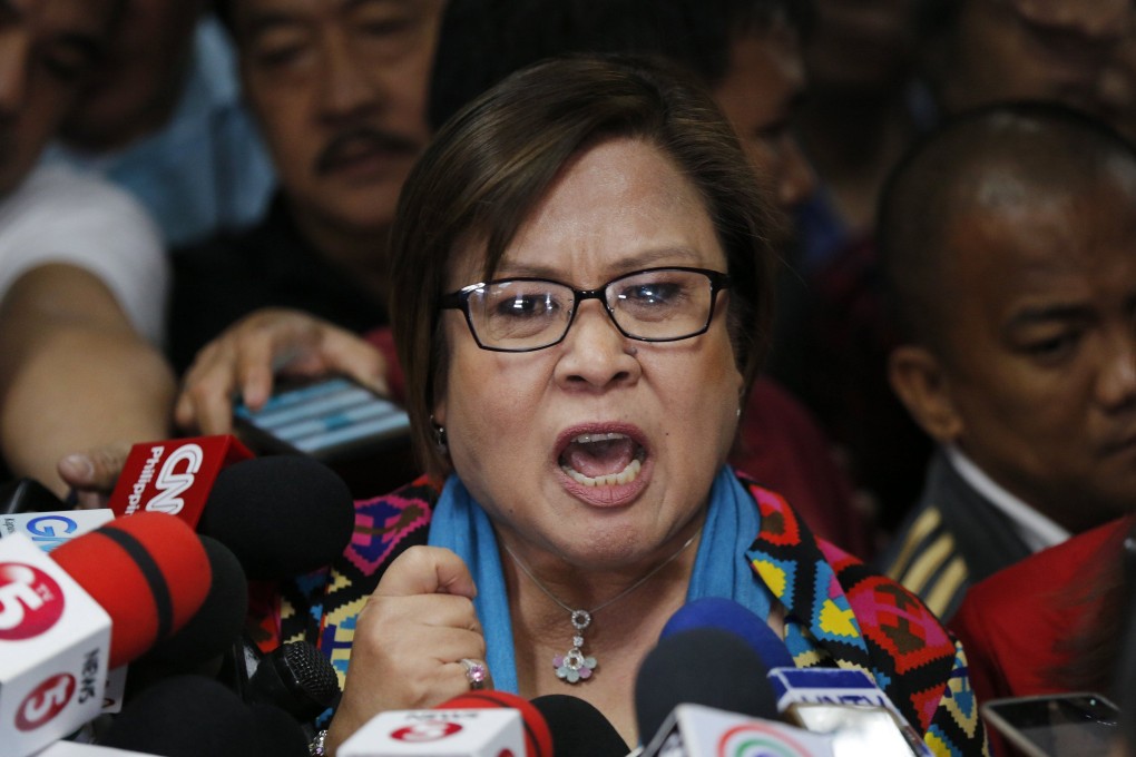 A top critic of Duterte, 62-year-old former Senator Leila De Lima has been locked up for more than five years. She accused the former president of fabricating the non-bailable drug-linked charges that landed her in jail. Photo: EPA