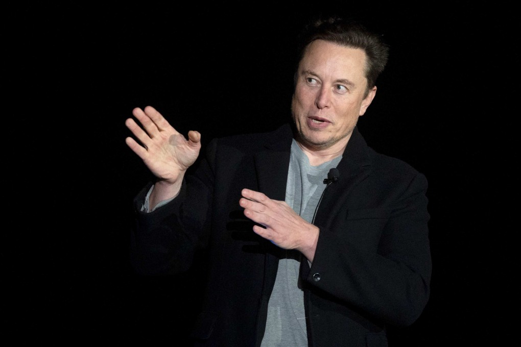 In this file photo taken on February 10, 2022 Elon Musk gestures as he speaks during a press conference at SpaceX’s Starbase facility in Texas. Photo: AFP
