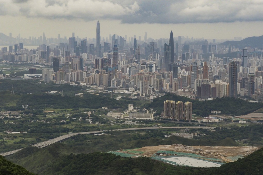 A general picture of Shenzhen area and the Hong Kong Border in the Greater Bay Area from Robin’s Nest. Photo: SCMP / Martin Chan