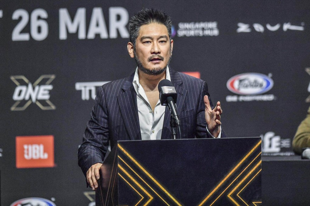 ONE Championship CEO and chairman Chatri Sityodtong speaks at a press conference ahead of ONE X in Singapore. Photos: ONE Championship