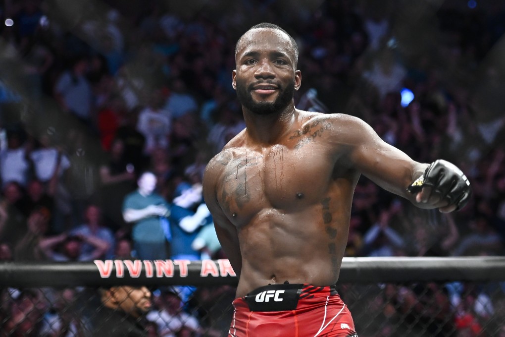 Leon Edwards celebrates a dramatic UFC welterweight title victory in Salt Lake City. Photo: AFP