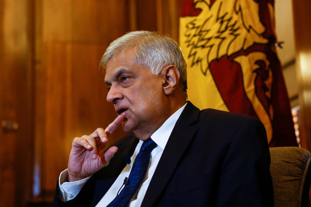 Sri Lanka’s President Ranil Wickremesinghe in Colombo on Thursday. Photo: Reuters