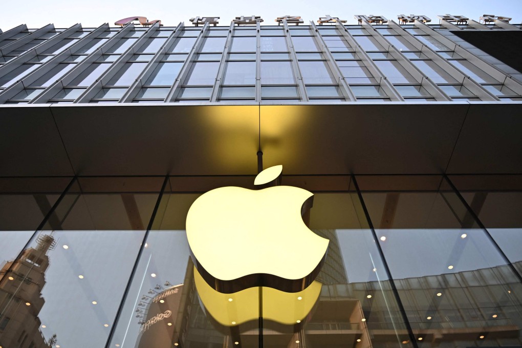 An Apple logo is seen on one of the company’s stores in Shanghai. Matching China’s pace of iPhone production would have marked a major milestone for India. Photo: AFP