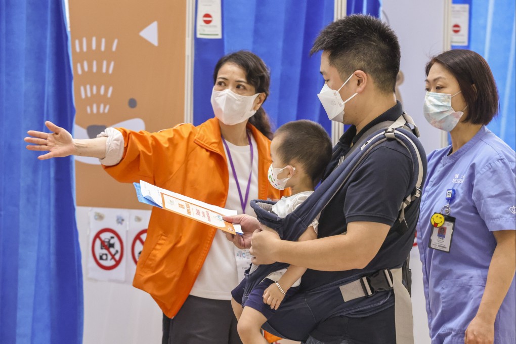 Children are brought in for Covid-19 vaccinations at Hong Kong Children’s Hospital in Kowloon Bay. The city is competing with other financially well-off governments for vaccines. Photo: K.Y. Cheng