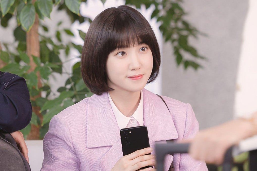 Park Eun-bin as autistic lawyer Woo Young-woo, in K-drama Extraordinary Attorney Woo. Park originally turned down the part, but then built the character by balancing her portrayal of autism with the coming-of-age narrative. Photo: ENA
