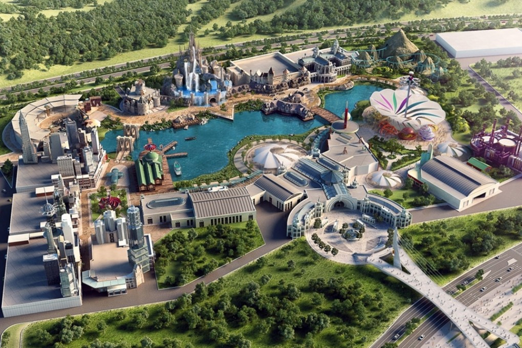 An artist’s impression of the planned Bali Paramount Pictures Theme Park, which would be the biggest such attraction in Southeast Asia. Image:  Paramount