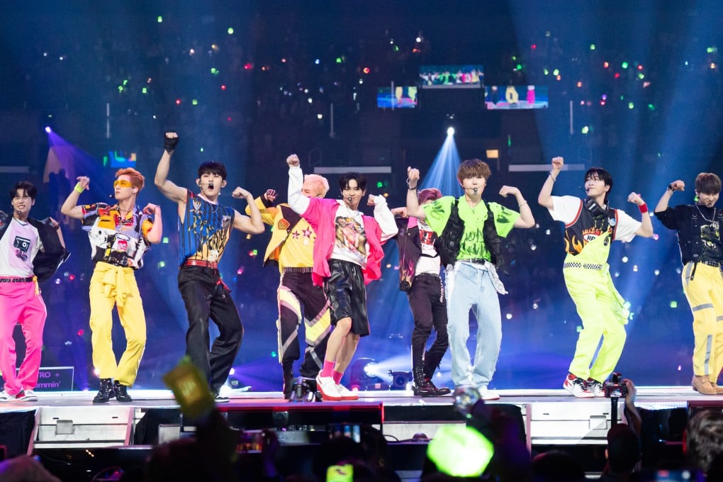 K-pop boy group TO1 perform at KCON 2022 LA. Photo: CJ ENM