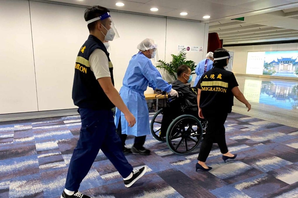 A job scam victim arrives safely at Hong Kong International Airport.  Photo: Handout