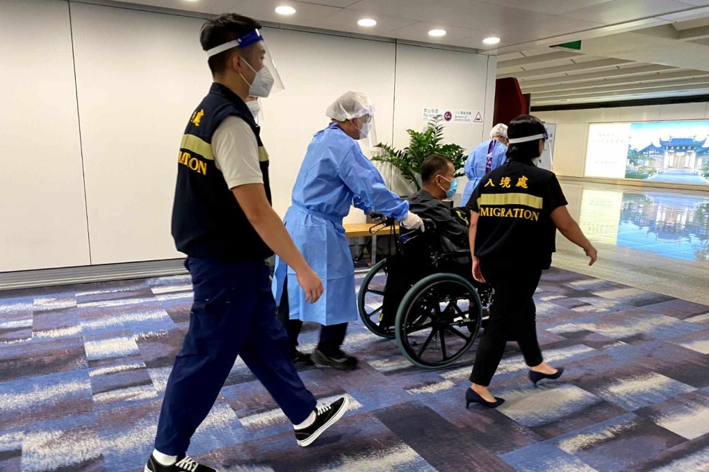 A job scam victim arrives safely at Hong Kong International Airport. Photo: Handout