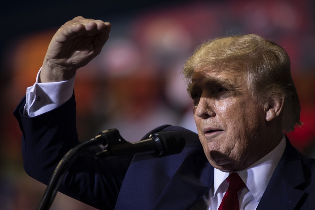 Former US president Donald Trump speaks at a rally in Casper, Wyoming, in May. Photo: TNS