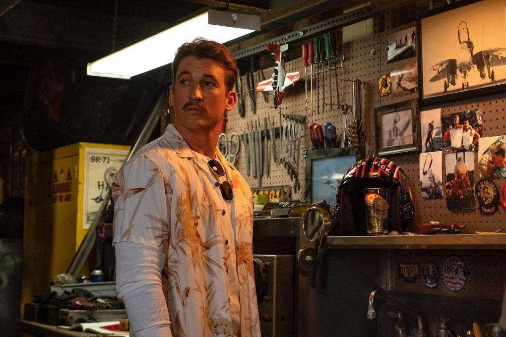 Are moustaches making a comeback? Miles Teller in a still from Top Gun: Maverick. Photo: Paramount Films