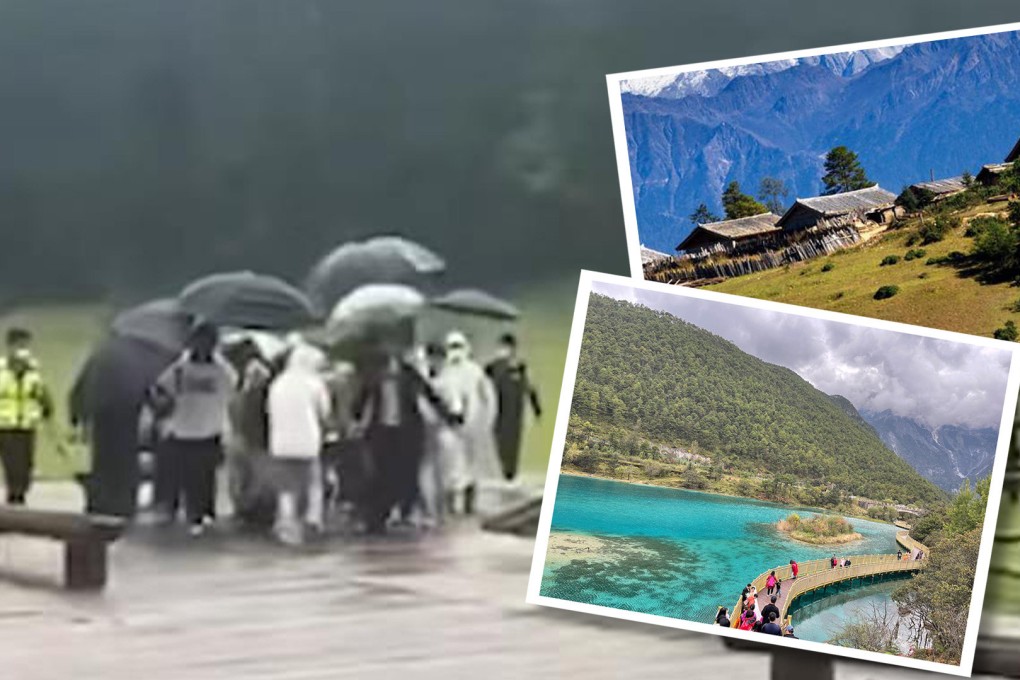 A man posing for pre-wedding photos dies after being struck by lightning in China. Photo: SCMP artwork