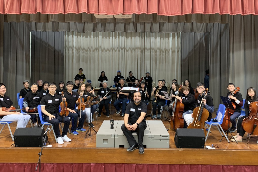 The Hong Kong Blind Orchestra has been asked to vacate the Chinese YMCA College. Orchestra founder Timothy To Wing-ching (centre) says this may finish it off entirely. Photo: Hong Kong Blind Orchestra