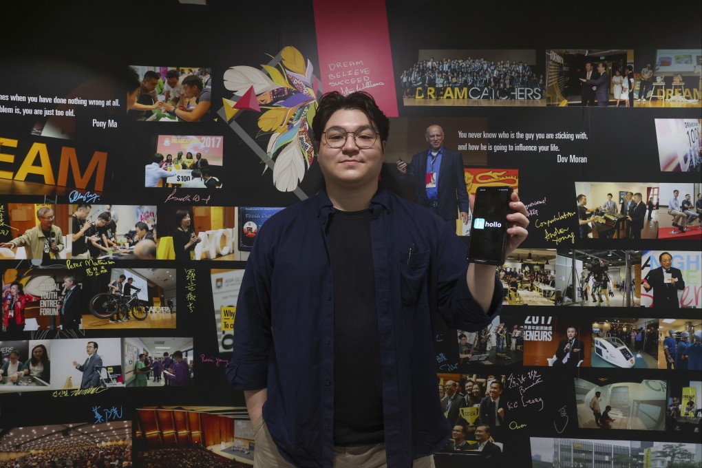 Cameron van Breda developed Hollo, a mobile app to track users’ moods and levels of distress. Photo: Jonathan Wong