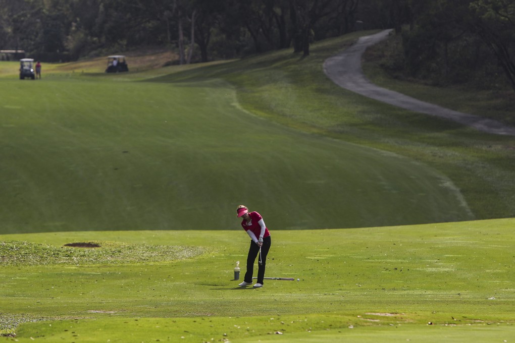 A golfer plays at the Hong Kong Golf Club in Fanling in February 2019. Photo: Winson Wong