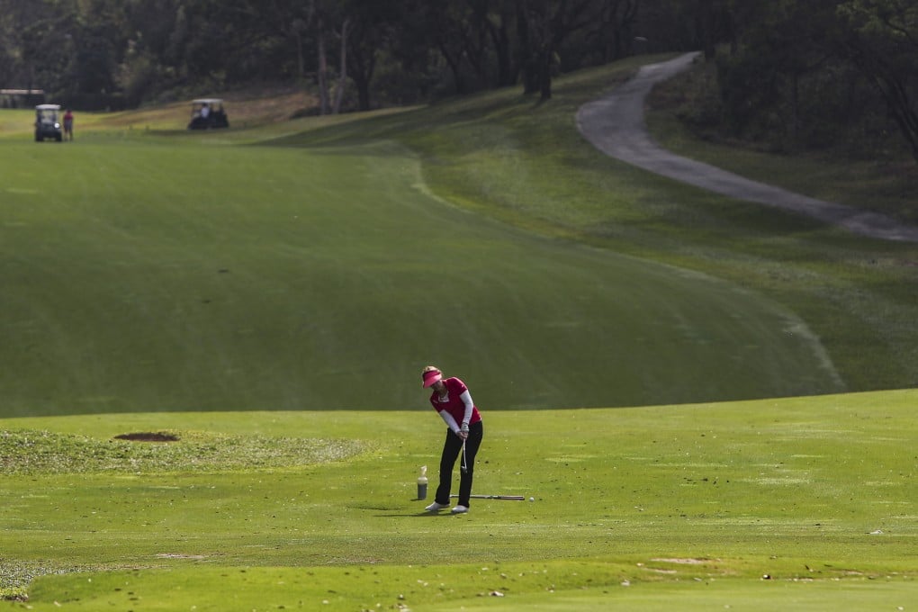 A golfer plays at the Hong Kong Golf Club in Fanling in February 2019. Photo: Winson Wong
